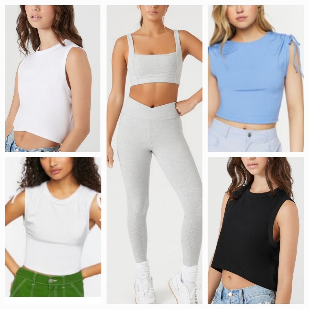 Forever21  Women's Workout, Gym, Activewear, Bundle Leggings  and Crop Tops